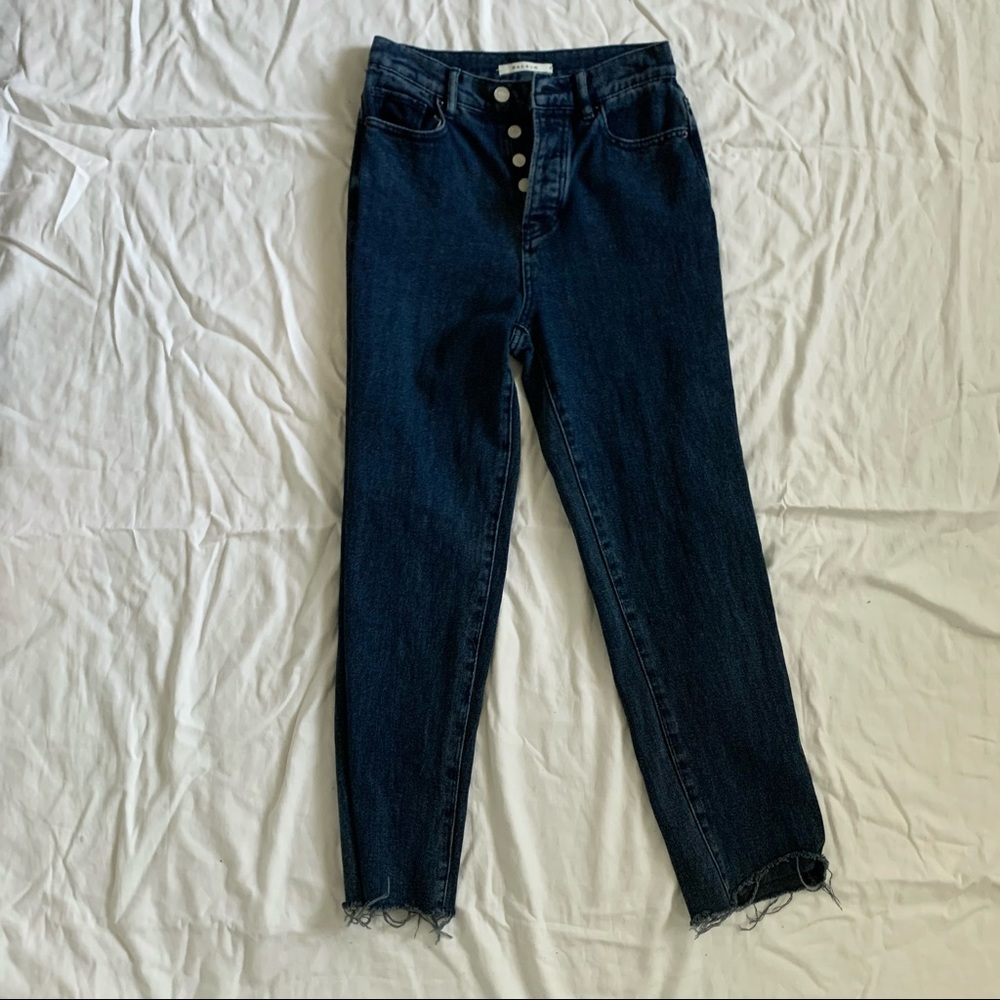 dark wash mom jeans